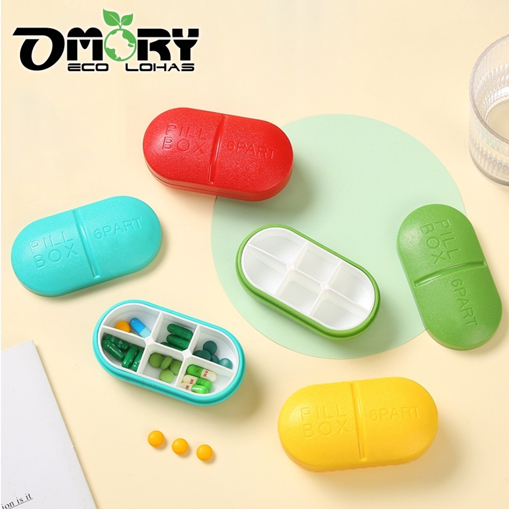 【限時購】【OMORY】攜帶型膠囊六格藥盒-細節圖5