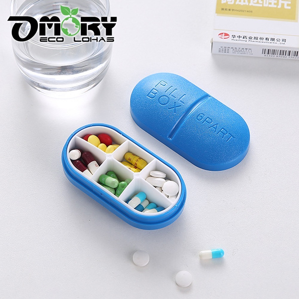 【限時購】【OMORY】攜帶型膠囊六格藥盒-細節圖6