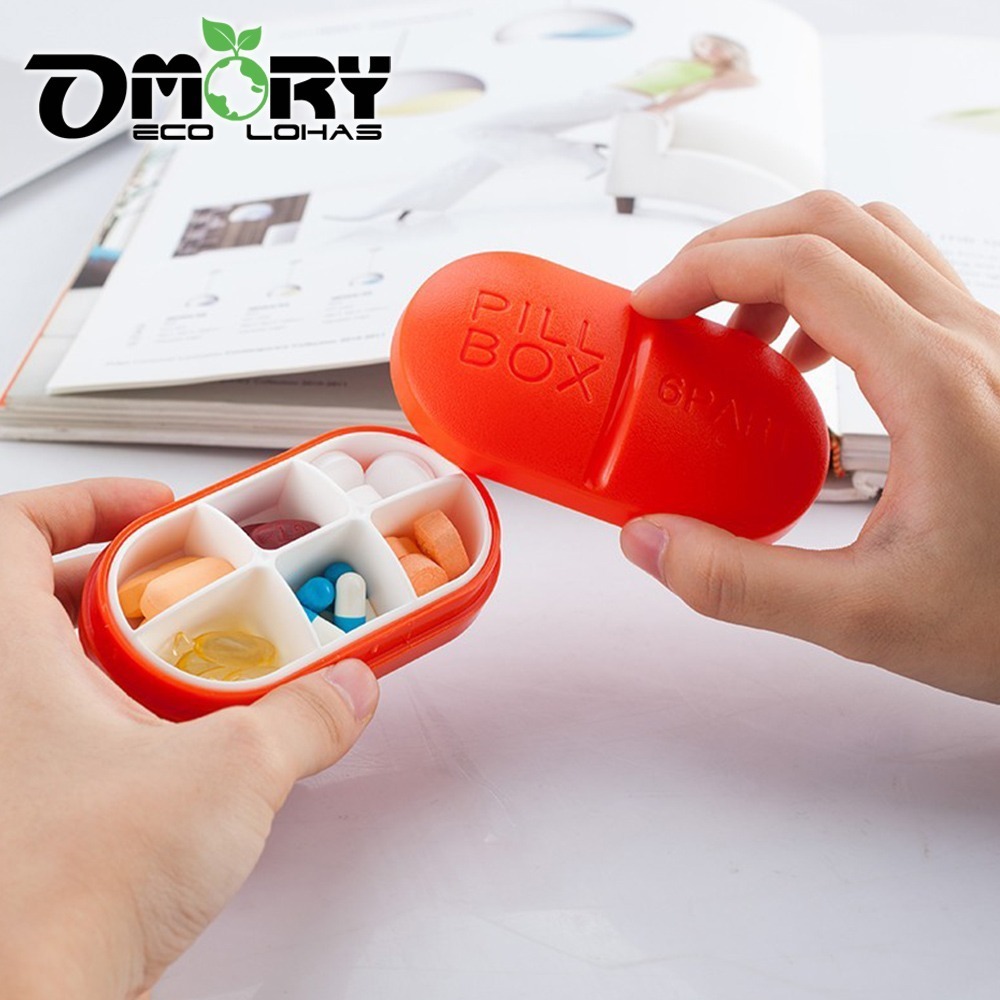 【限時購】【OMORY】攜帶型膠囊六格藥盒-細節圖8