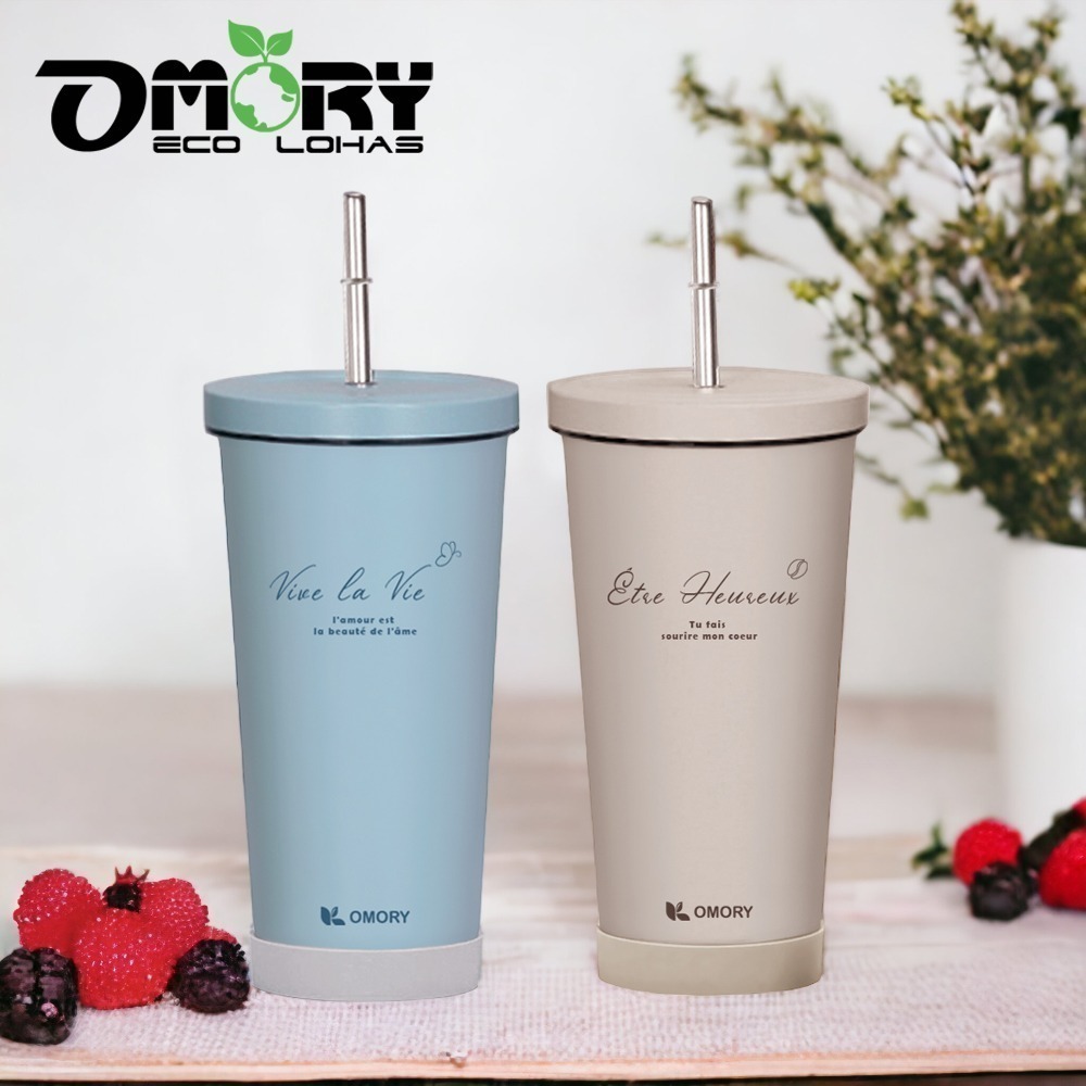 【OMORY】晨沐不鏽鋼吸管杯500ml-細節圖2