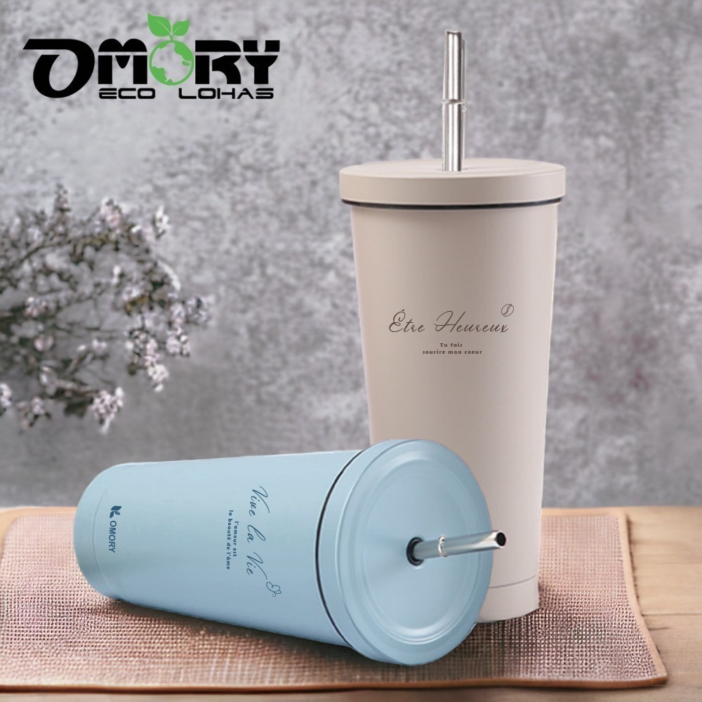 【OMORY】晨沐不鏽鋼吸管杯500ml-細節圖4