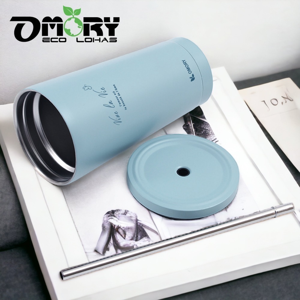 【OMORY】晨沐不鏽鋼吸管杯500ml-細節圖5