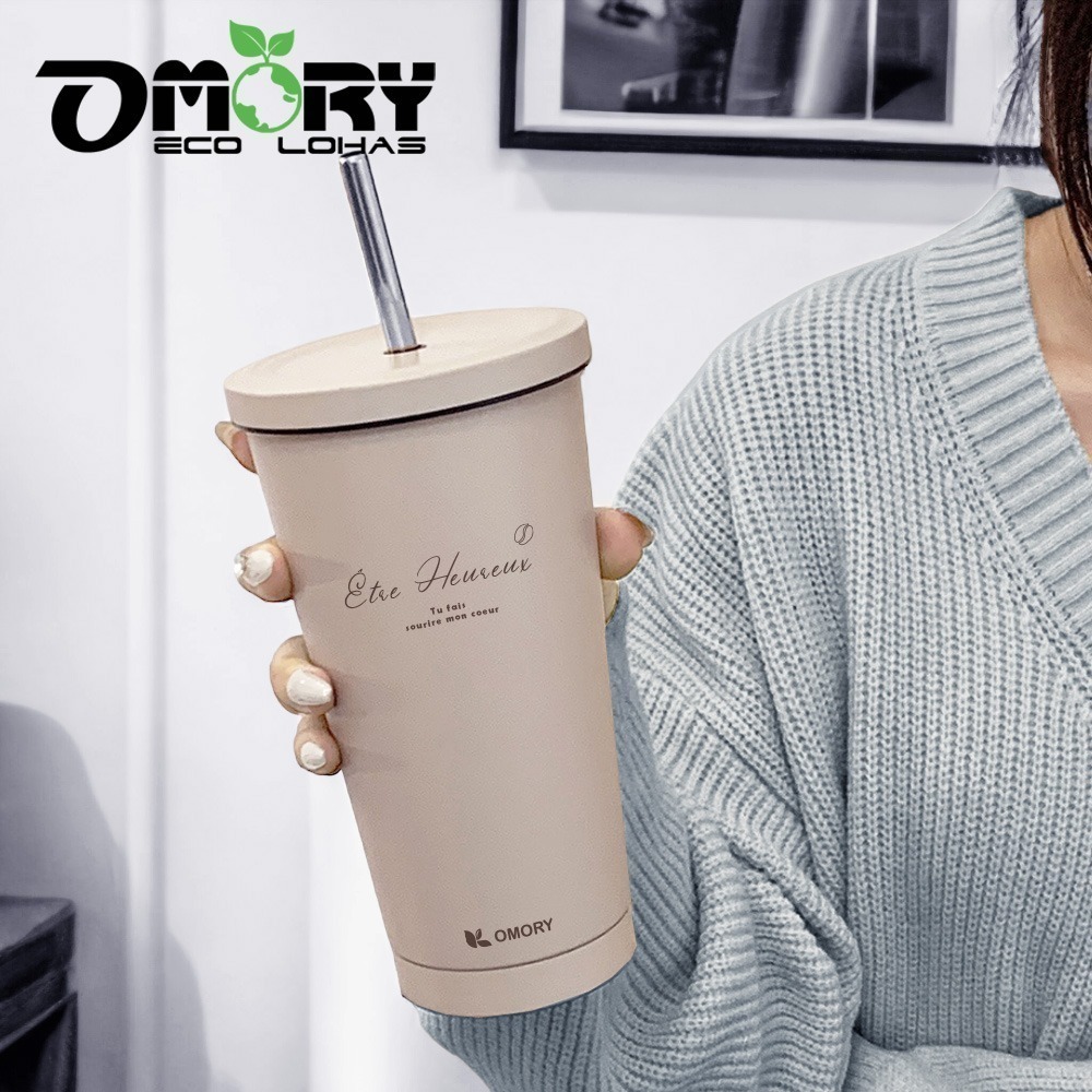 【OMORY】晨沐不鏽鋼吸管杯500ml-細節圖9
