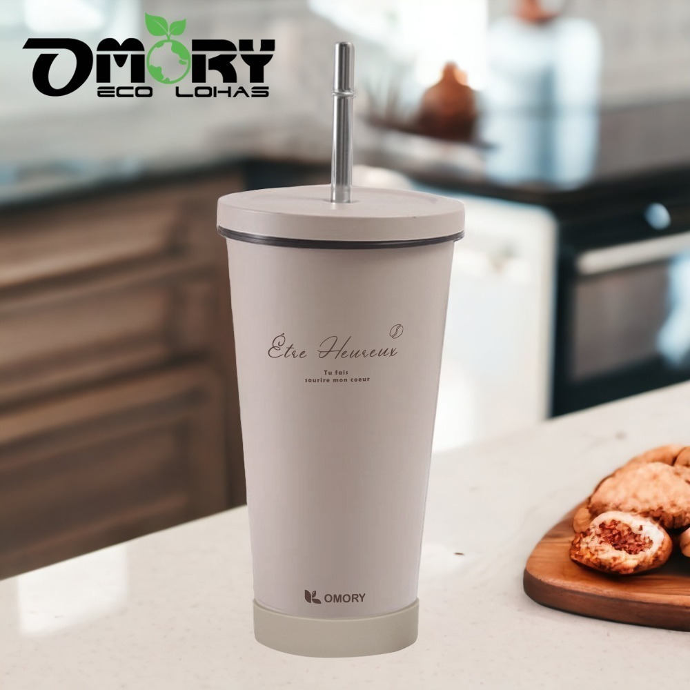 【OMORY】晨沐不鏽鋼吸管杯500ml-細節圖11