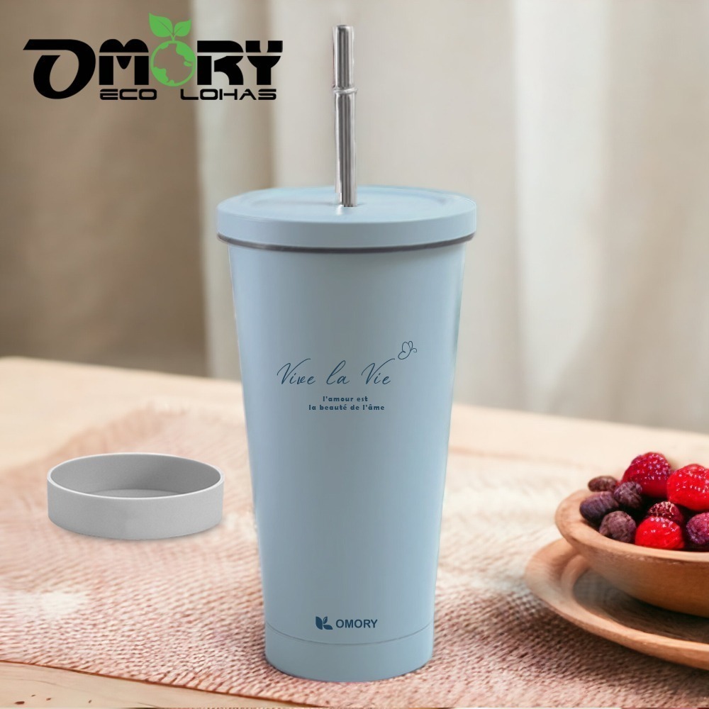 【OMORY】晨沐不鏽鋼吸管杯500ml-規格圖11
