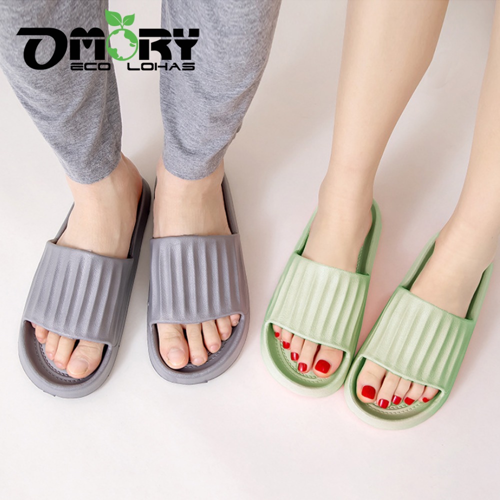 【OMORY】簡約EVA條紋拖鞋-細節圖2