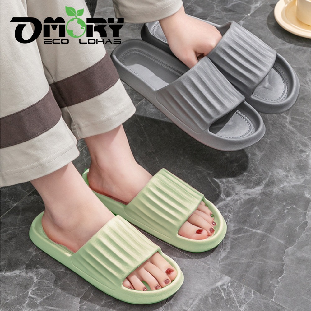 【OMORY】簡約EVA條紋拖鞋-細節圖3