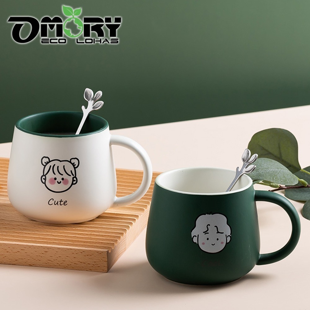 【OMORY】小倆口大肚杯350ML附匙-細節圖5