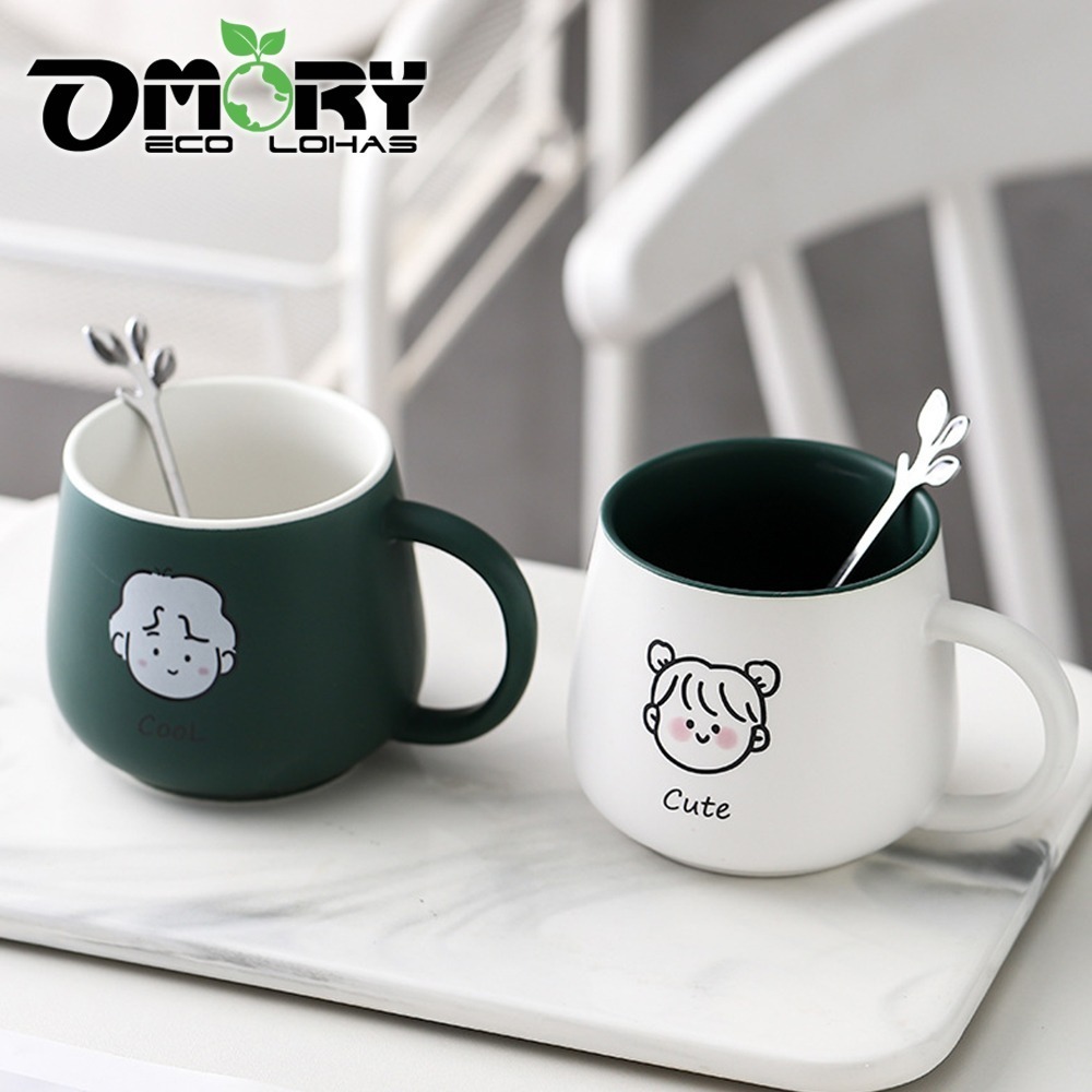 【OMORY】小倆口大肚杯350ML附匙-細節圖6