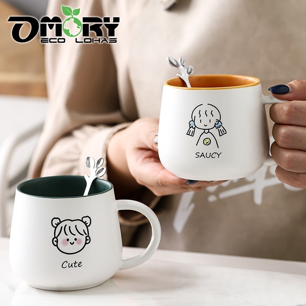 【OMORY】小倆口大肚杯350ML附匙-細節圖7
