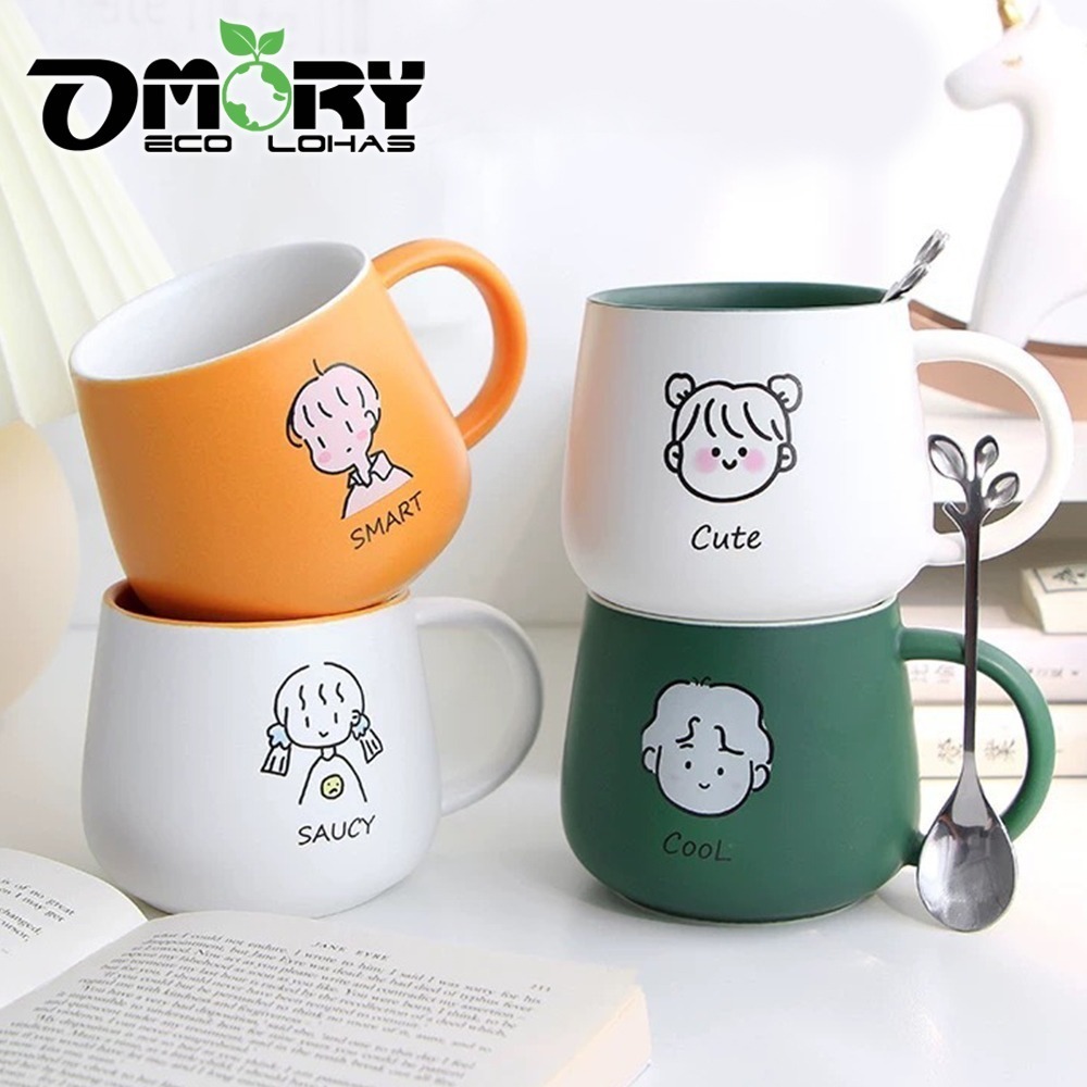 【OMORY】小倆口大肚杯350ML附匙-細節圖8
