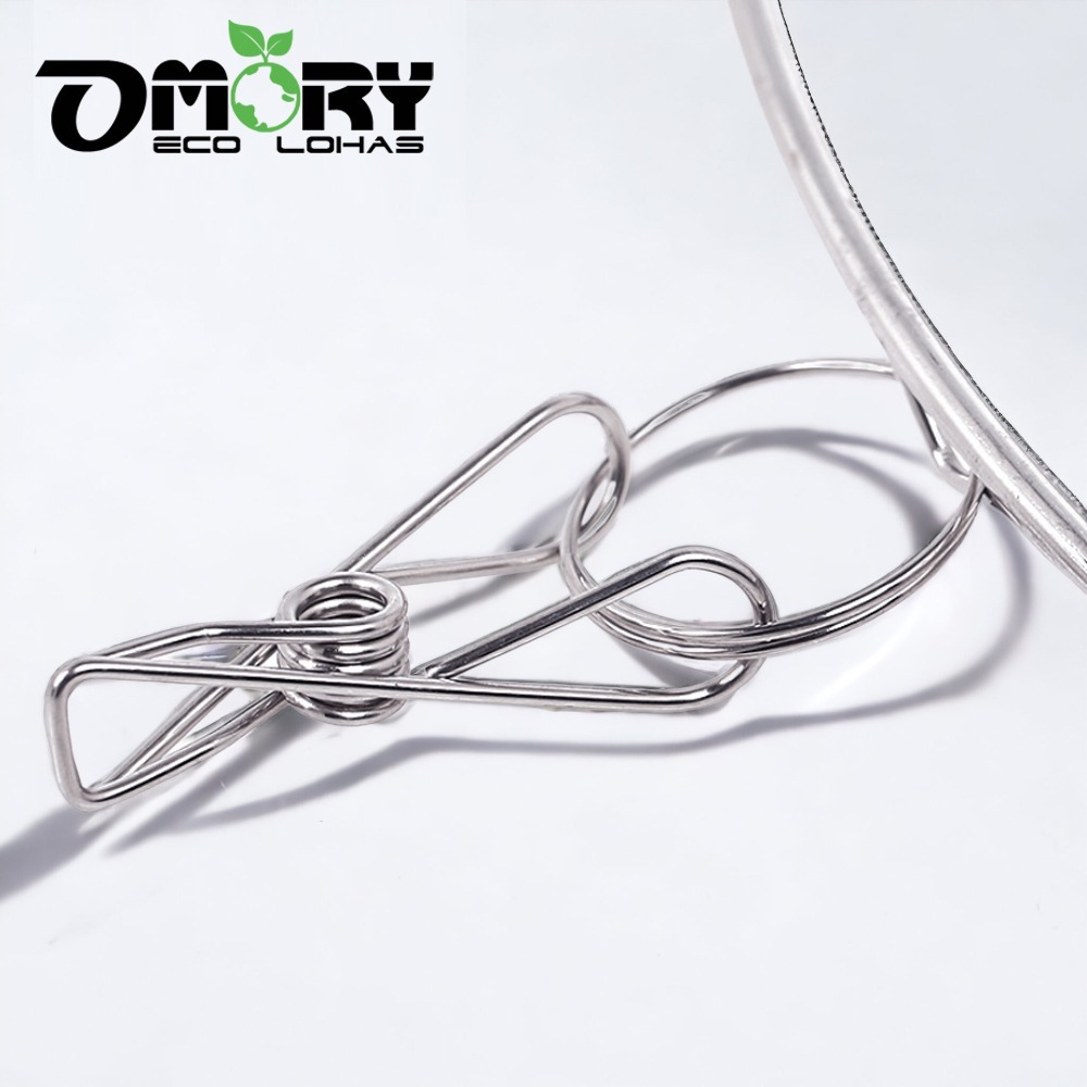 【限時購】【OMORY】不鏽鋼圓型曬衣架-20夾-細節圖6