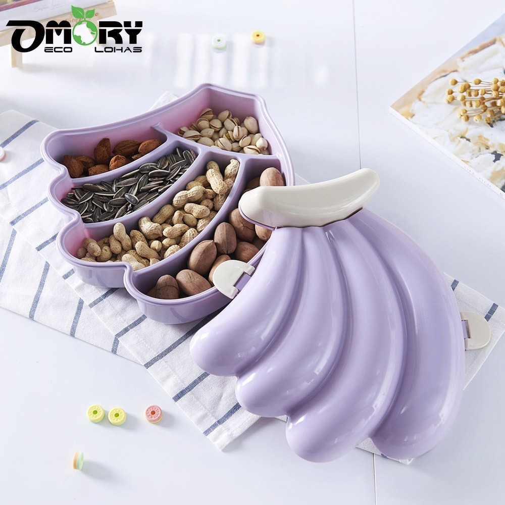 【OMORY】水果造型QQ糖果盒 香蕉 鳳梨 桌上收納盒 水果盤 文具收納盒-規格圖6