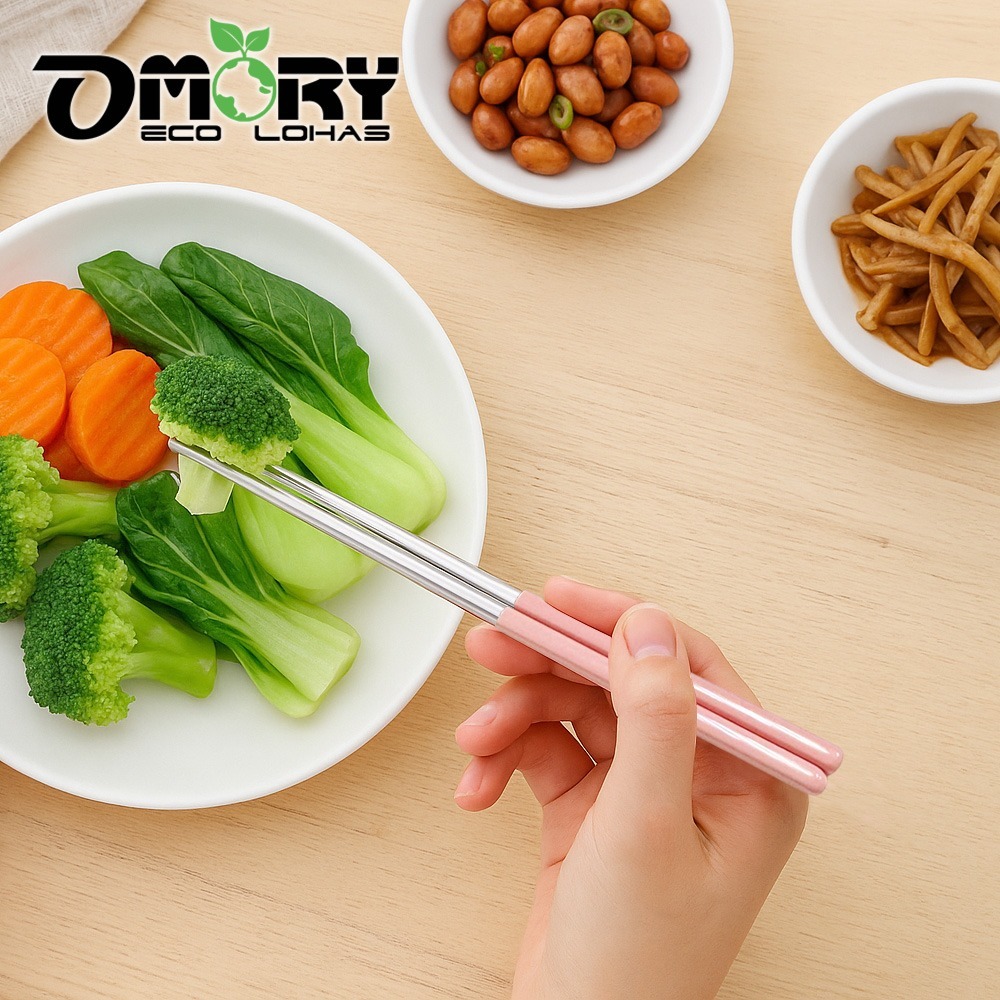 【限時購】【OMORY】304莫蘭迪慢享生活餐具組-櫻花粉-細節圖6