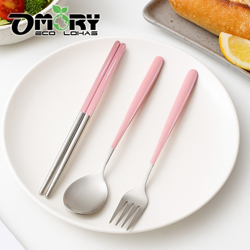 【限時購】【OMORY】304莫蘭迪慢享生活餐具組-櫻花粉-規格圖11