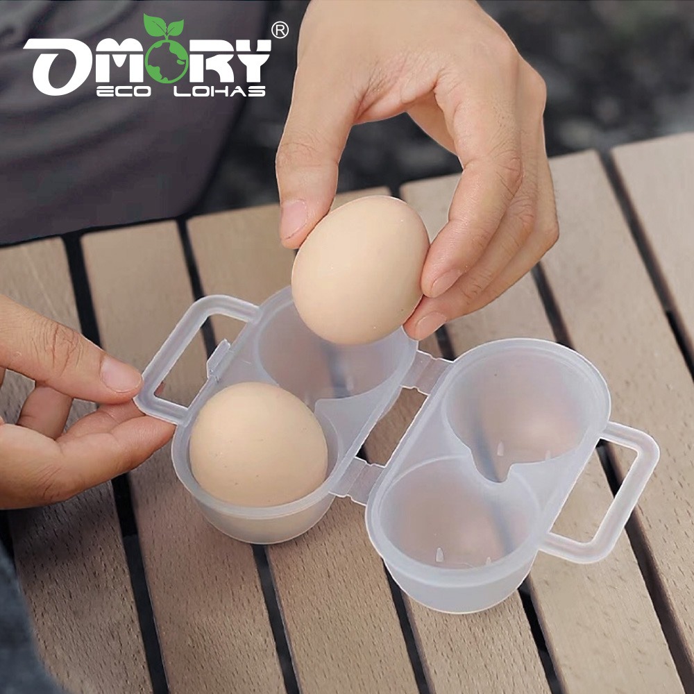 【OMORY】便攜式2格雞蛋收納盒-細節圖9