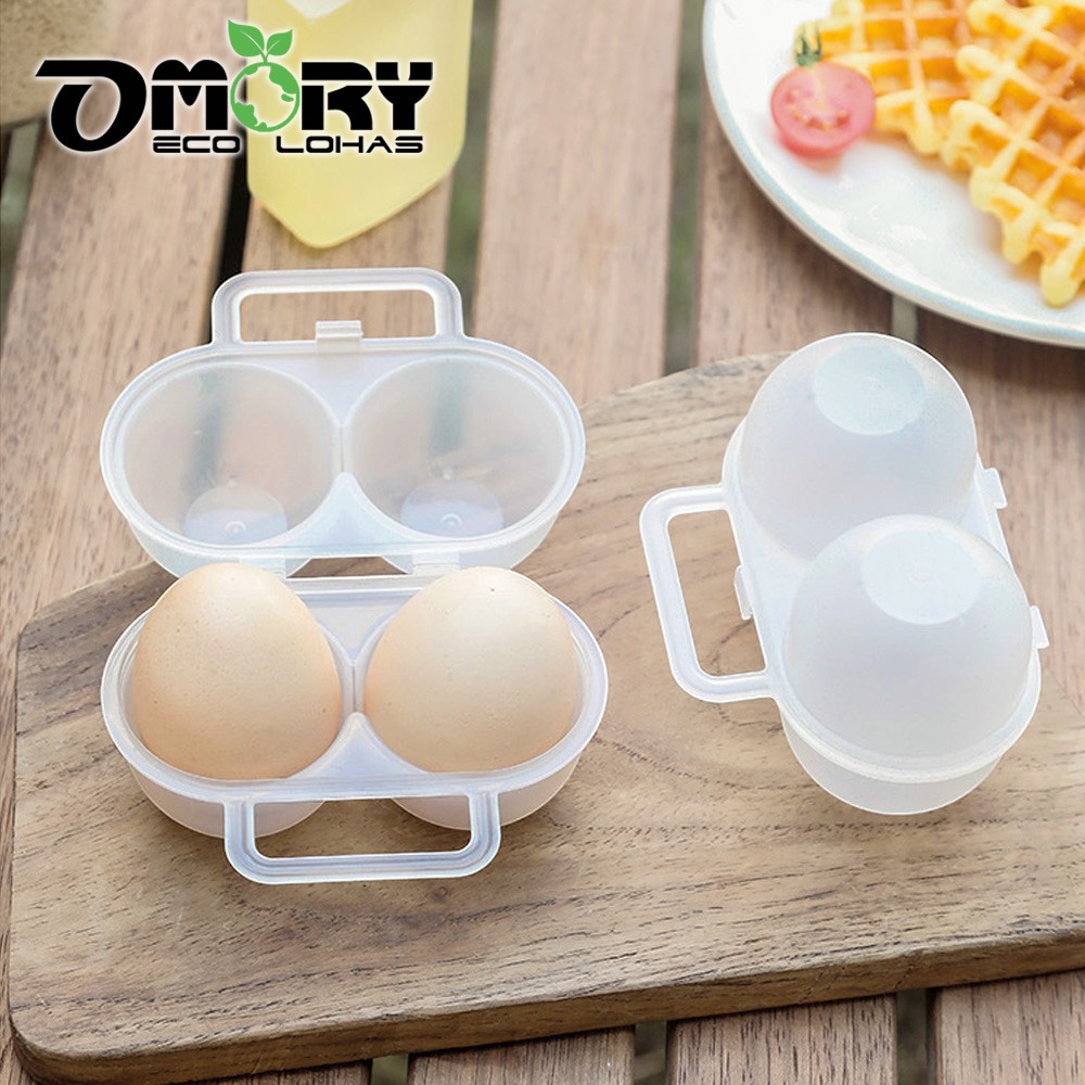 【OMORY】便攜式2格雞蛋收納盒-細節圖11