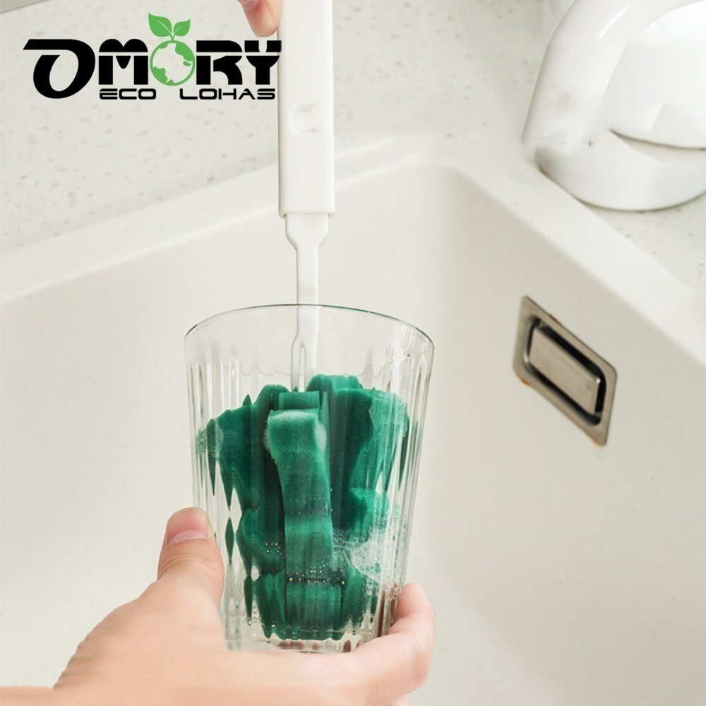 【OMORY】可伸縮聖誕樹海綿清潔杯刷-2入組-細節圖5