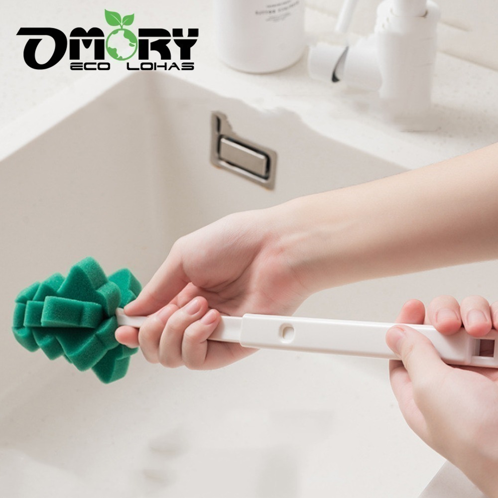 【OMORY】可伸縮聖誕樹海綿清潔杯刷-2入組-細節圖6