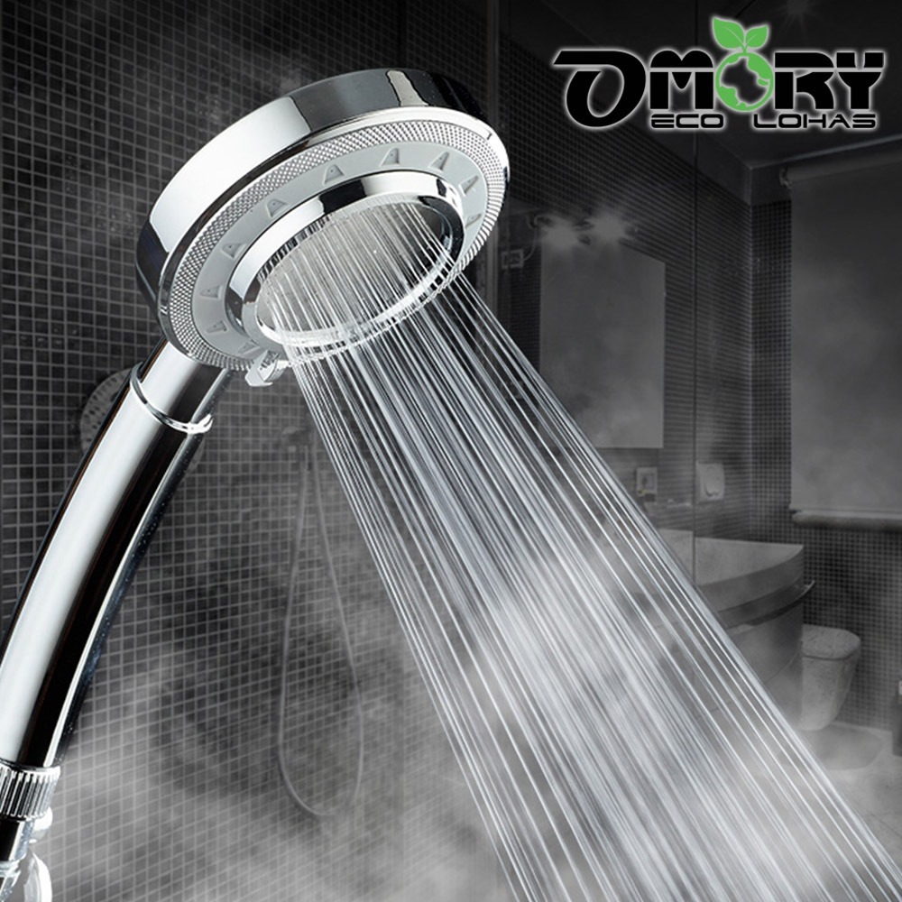 【OMORY】3段式增壓水霧蓮蓬頭-銀色-細節圖2