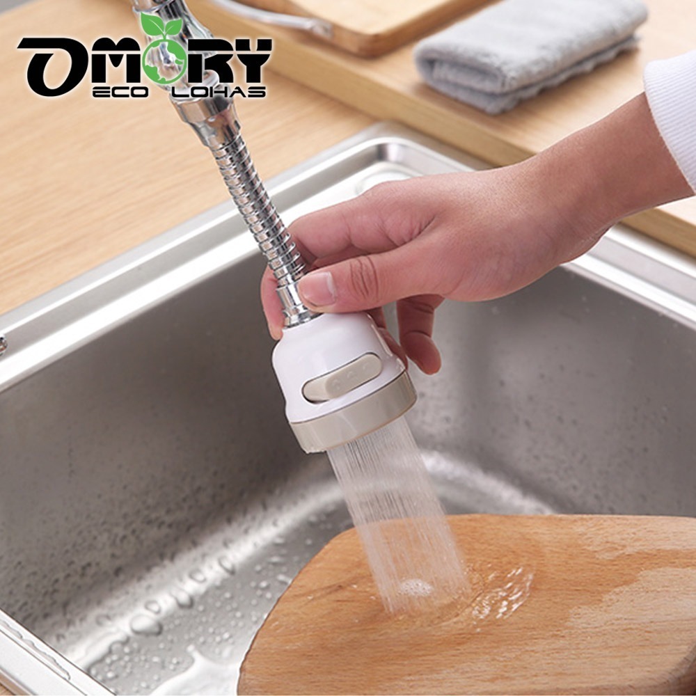 【限時購】【OMORY】3段式節水軟管水槽水龍頭-白色-細節圖2