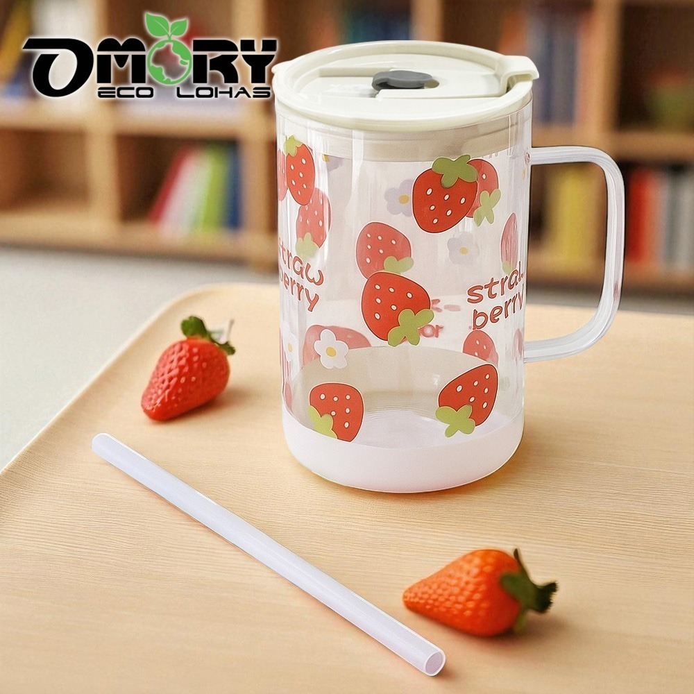 【限時購】【OMORY】果漾玻璃把手吸管杯650ml-規格圖10