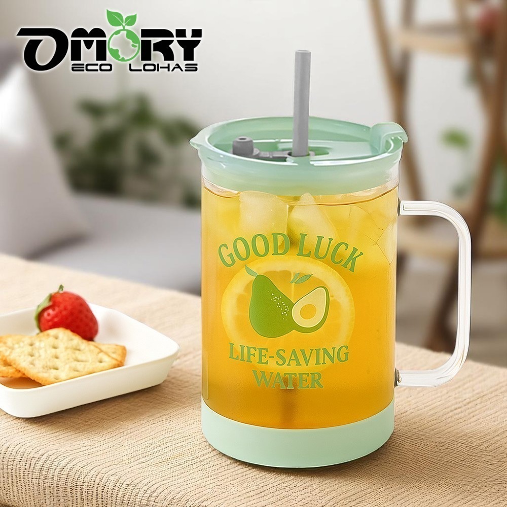 【限時購】【OMORY】果漾玻璃把手吸管杯650ml-規格圖10
