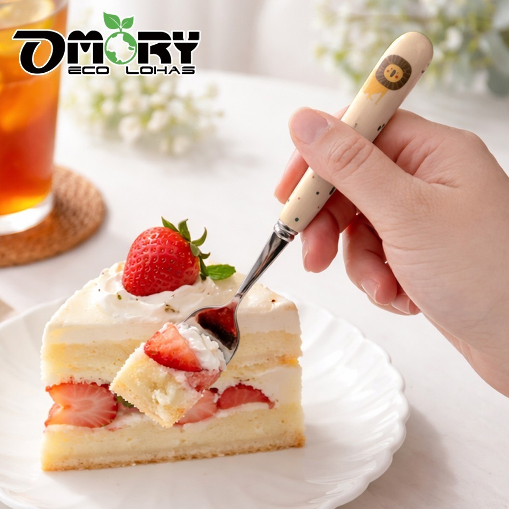 【OMORY】304動物陶瓷柄餐具-細節圖9