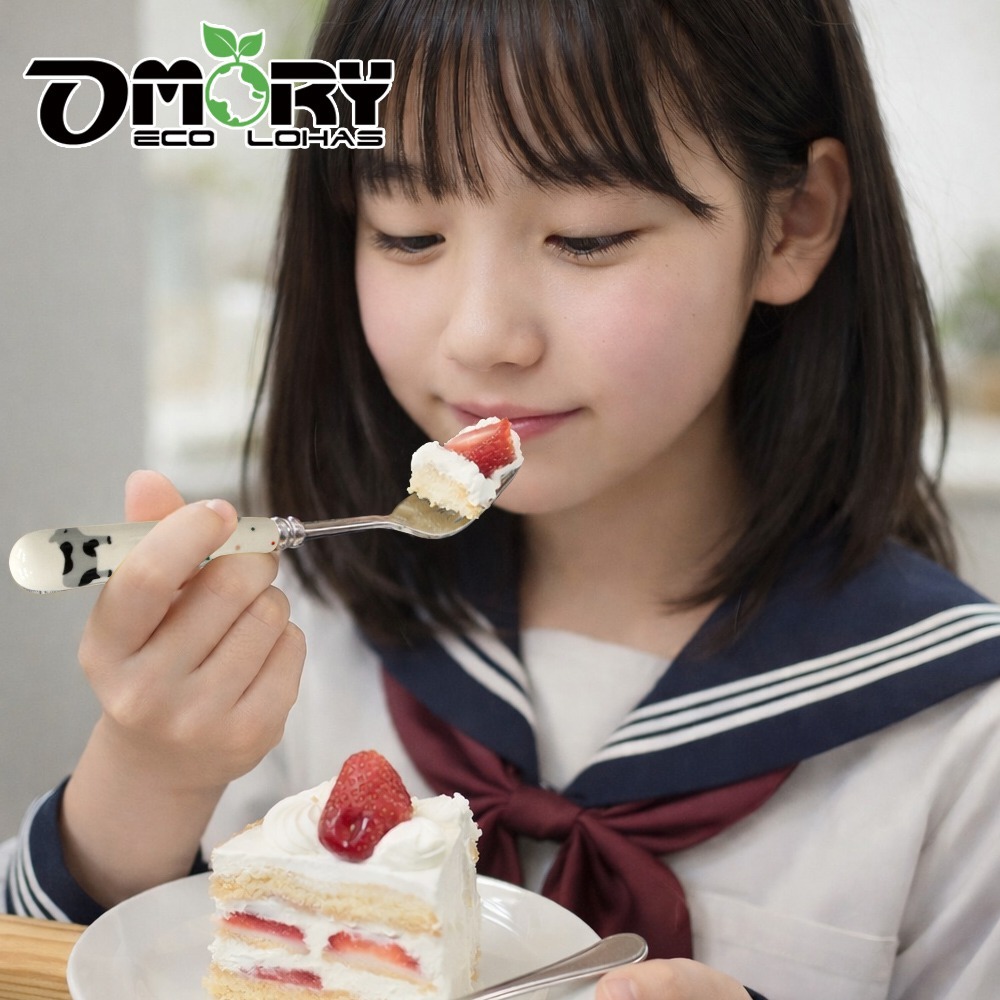 【OMORY】304動物陶瓷柄餐具-規格圖11