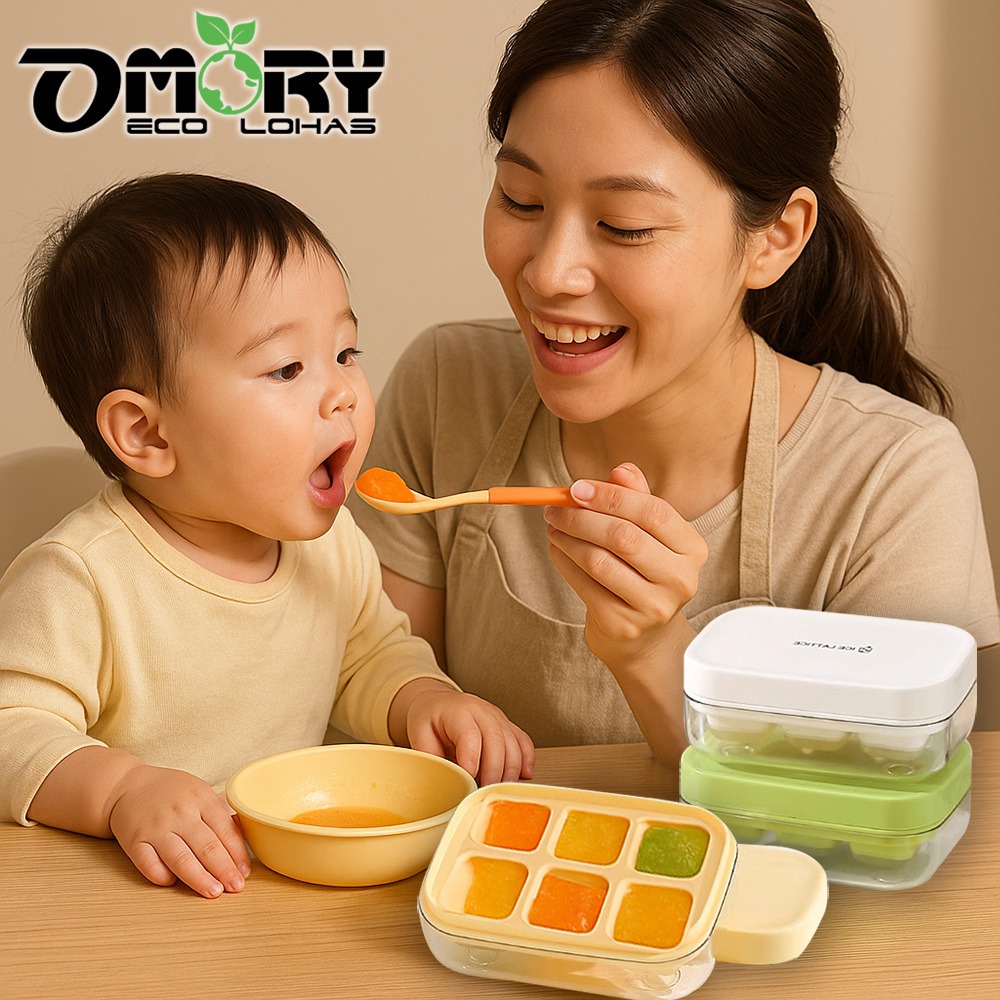 【OMORY】MINI6格下壓式製冰盒(附座)-細節圖3