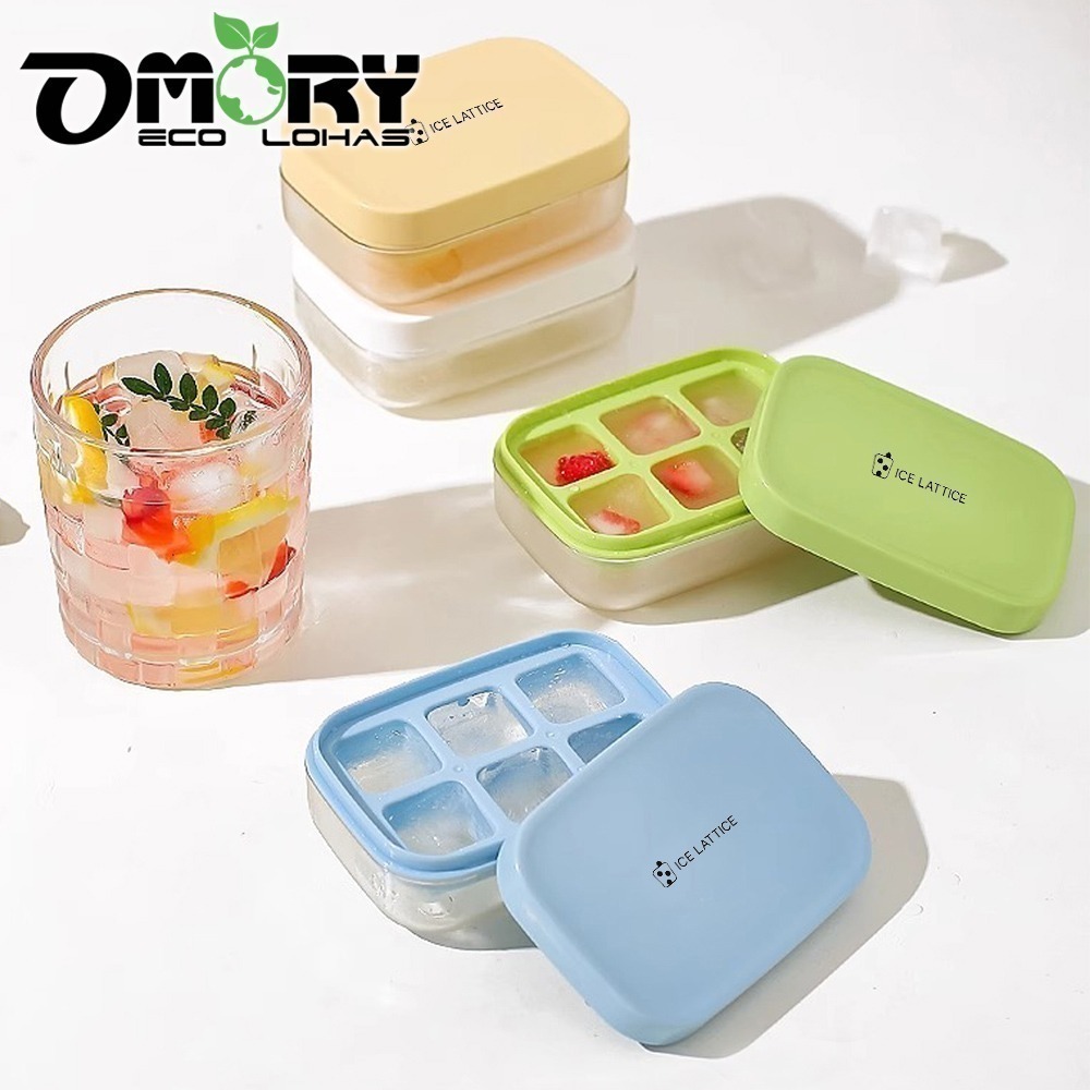 【限時購】【OMORY】MINI6格下壓式製冰盒(附座) 一鍵脫模 冰塊盒 製冰模具 密封防異味 快速製冰神器-細節圖7
