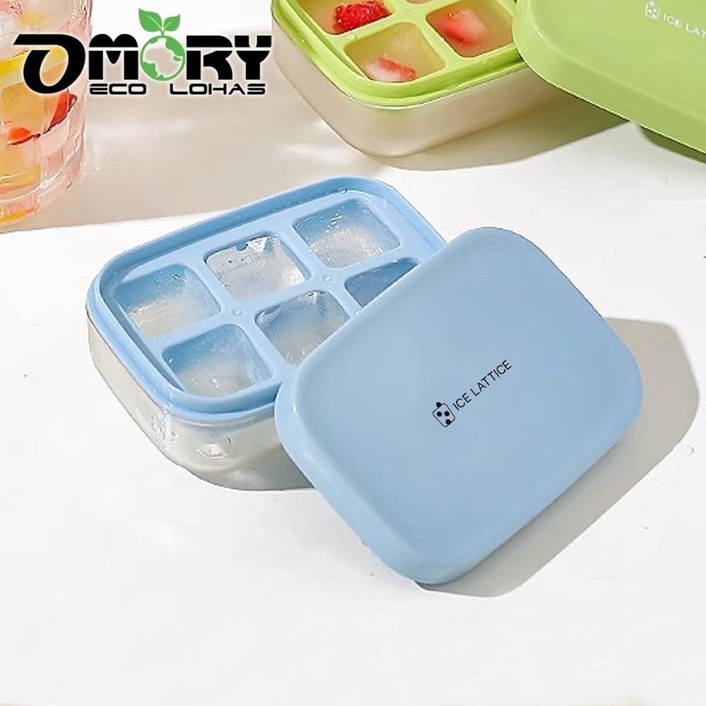 【限時購】【OMORY】MINI6格下壓式製冰盒(附座) 一鍵脫模 冰塊盒 製冰模具 密封防異味 快速製冰神器-規格圖9
