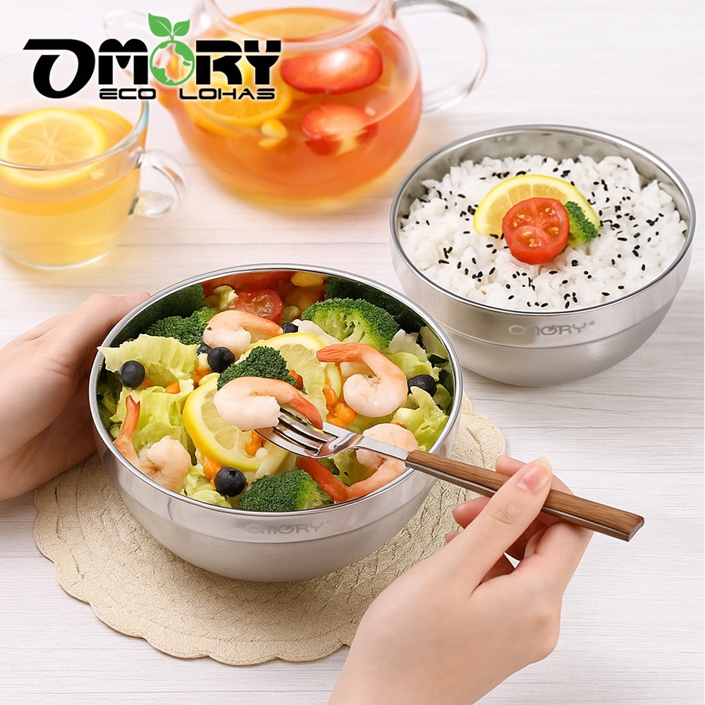 【OMORY】#304食尚不鏽鋼雙層隔熱碗-細節圖2