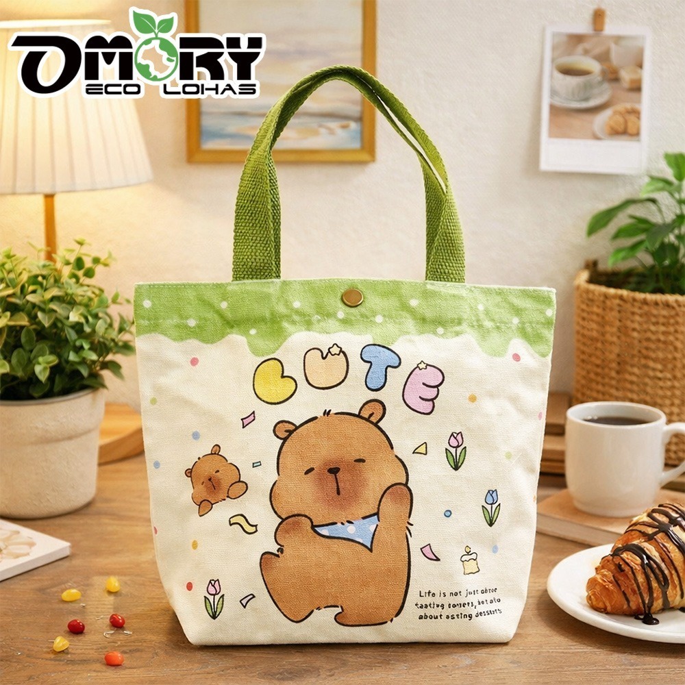 【限時購】OMORY卡皮巴拉帆布提袋-隨機-細節圖6