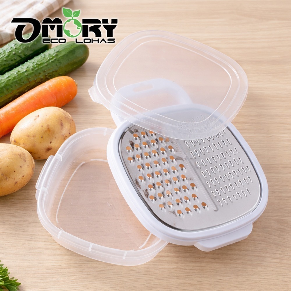 【限時購】OMORY 304不鏽鋼粗細雙孔刨絲器(附盒)-細節圖2