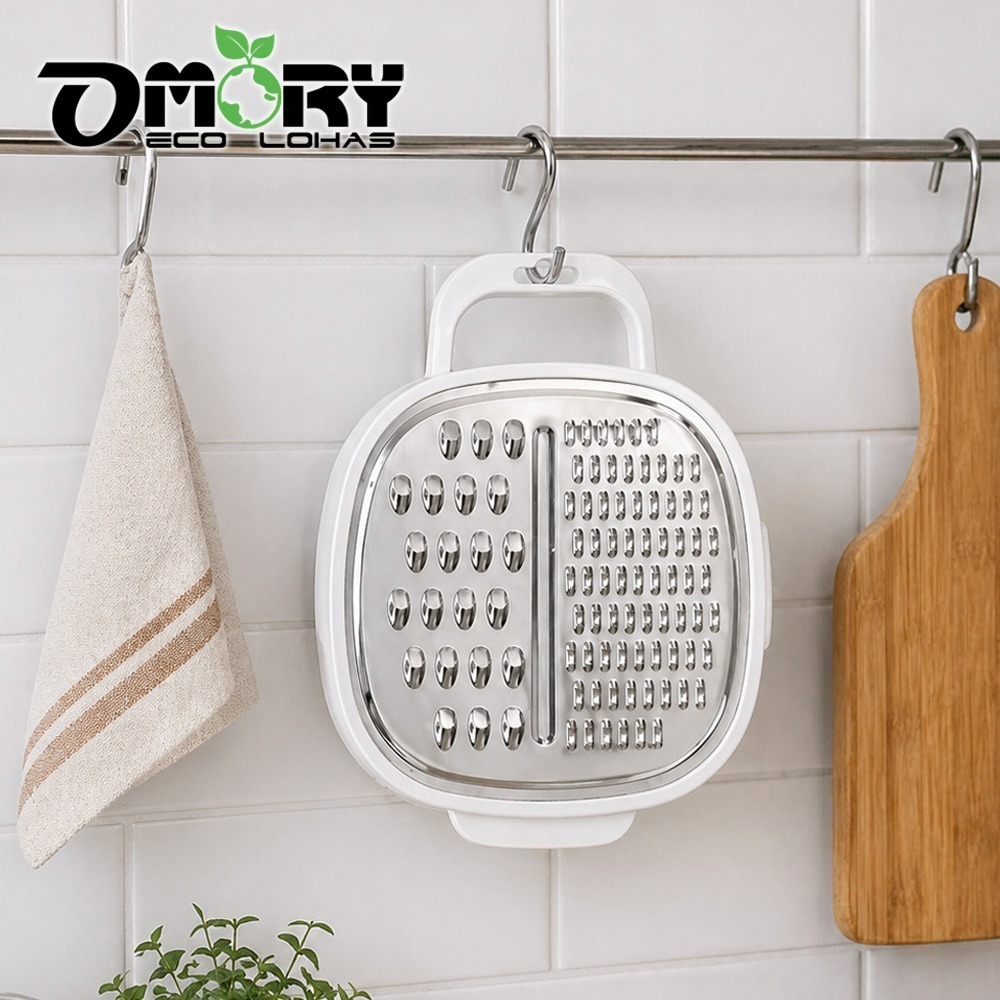 【限時購】OMORY 304不鏽鋼粗細雙孔刨絲器(附盒)-細節圖6