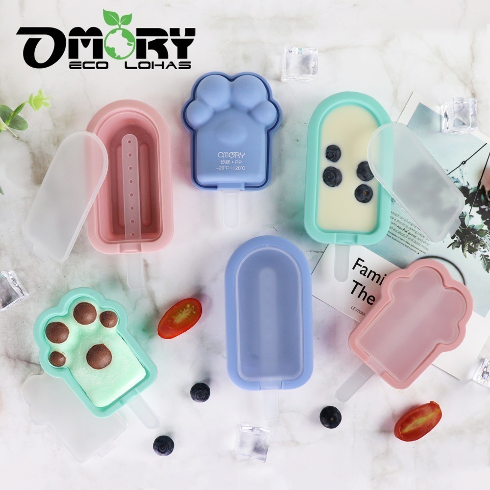 【限時購】【OMORY】3D立體矽膠冰棒模 食品級DIY冰棒模具｜自製雪糕模具｜冰淇淋模｜可重複使用製冰盒-細節圖3