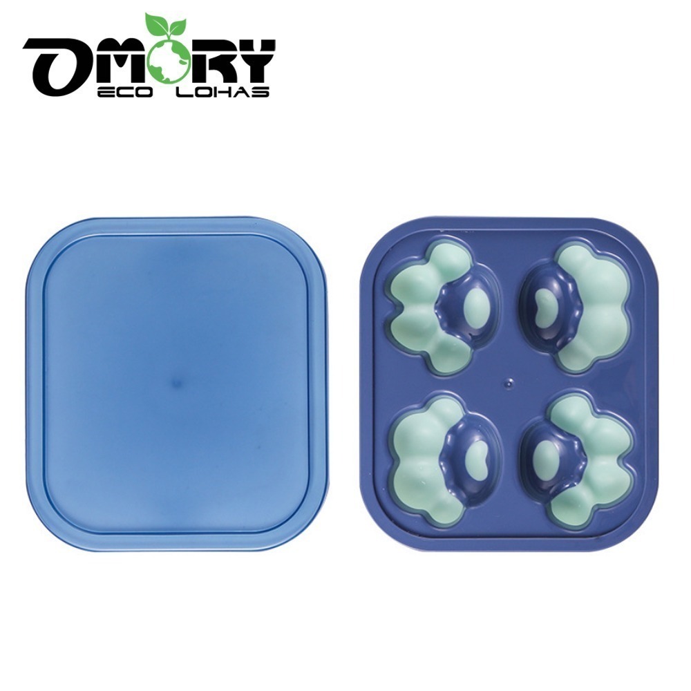 【限時購】【OMORY】可愛製冰/果凍模-四連貓掌 貓咪肉球冰塊模具 矽膠製冰模 果凍模 布丁模 DIY甜點模具-規格圖10