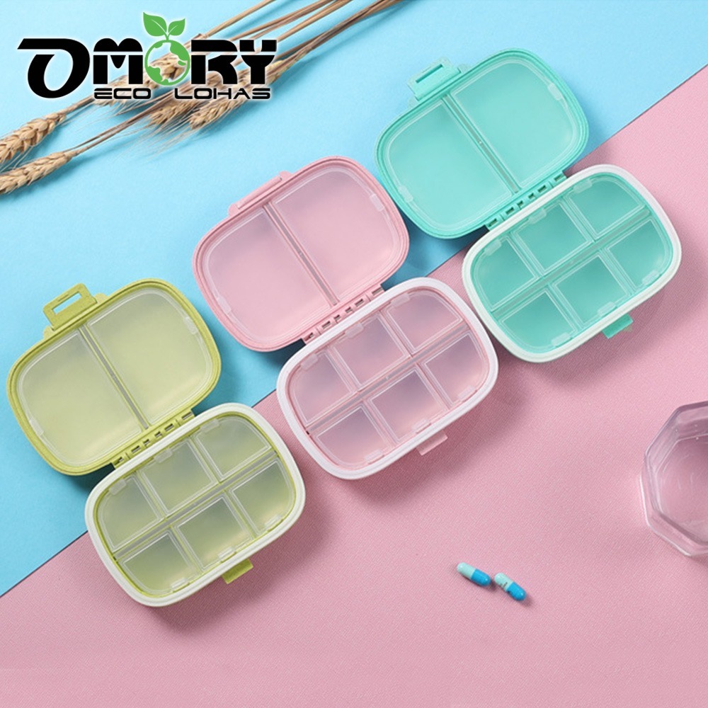 【限時購】【OMORY】馬卡龍八格雙層藥盒-細節圖3