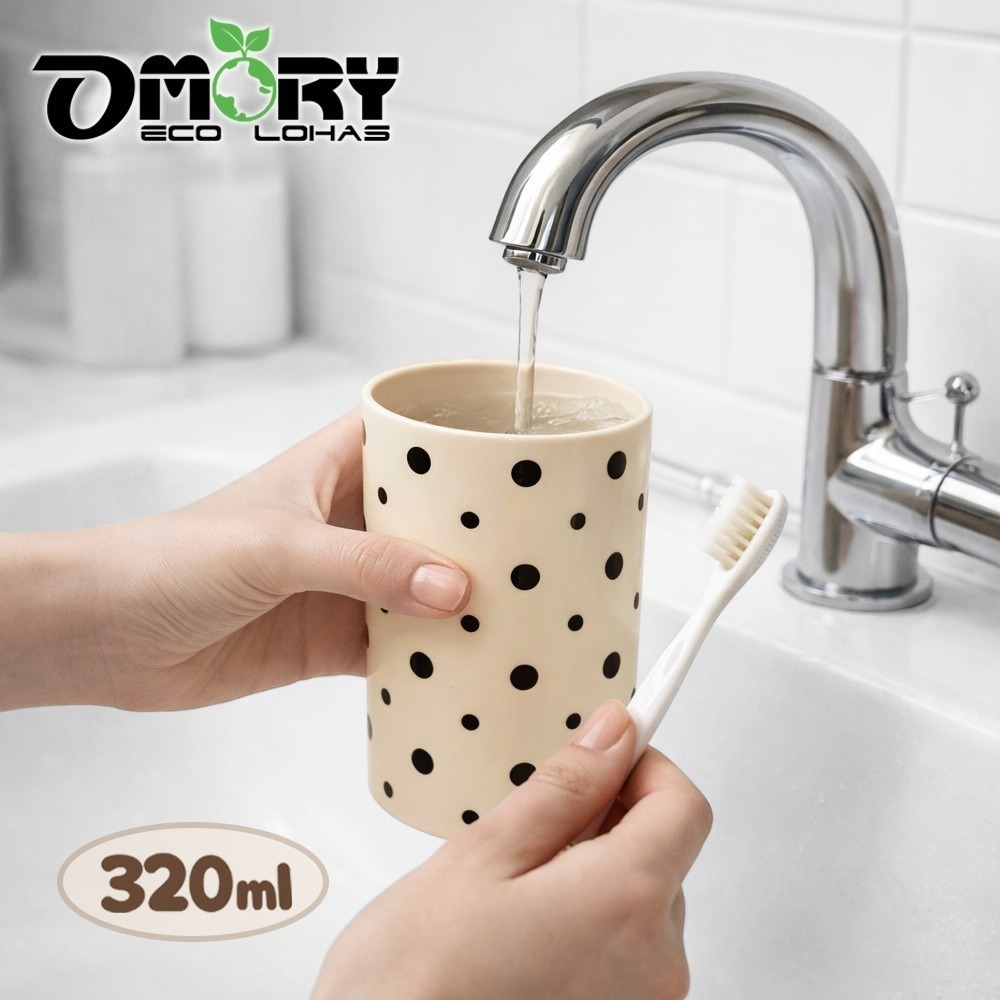 【限時購】【OMORY】普普風漱口杯 ｜波點漱口杯｜加厚洗漱杯｜牙刷杯｜浴室收納杯｜刷牙杯｜漱口杯-細節圖7