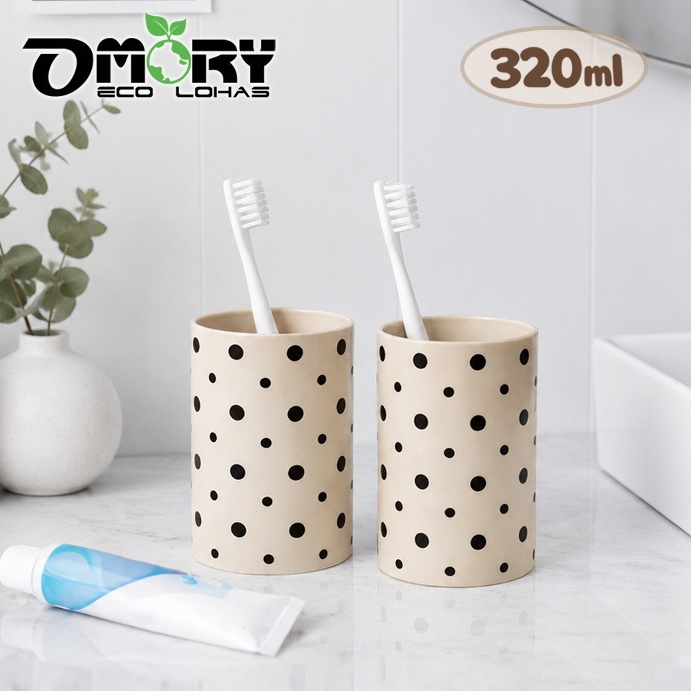【限時購】【OMORY】普普風漱口杯 ｜波點漱口杯｜加厚洗漱杯｜牙刷杯｜浴室收納杯｜刷牙杯｜漱口杯-細節圖8