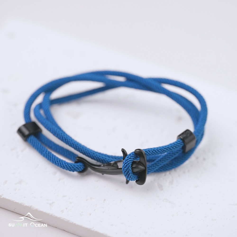 海龜手鍊｜鯊魚手鍊｜海洋風｜編織｜鯨魚尾｜手繩｜手環｜手飾｜手鍊｜編織｜精工｜質感｜調節｜情侶款｜鯨魚黑尾手繩-規格圖1