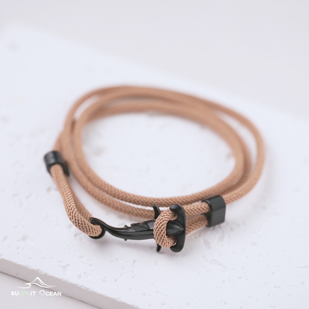 海龜手鍊｜鯊魚手鍊｜海洋風｜編織｜鯨魚尾｜手繩｜手環｜手飾｜手鍊｜編織｜精工｜質感｜調節｜情侶款｜鯨魚黑尾手繩-規格圖1