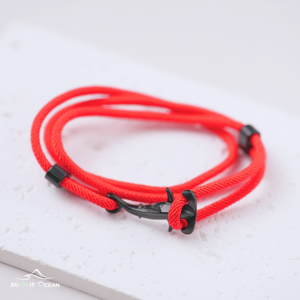 海龜手鍊｜鯊魚手鍊｜海洋風｜編織｜鯨魚尾｜手繩｜手環｜手飾｜手鍊｜編織｜精工｜質感｜調節｜情侶款｜鯨魚黑尾手繩-規格圖1