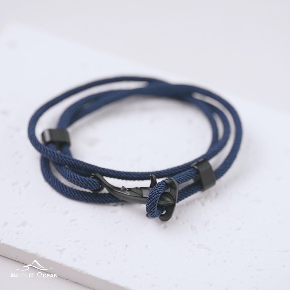 海龜手鍊｜鯊魚手鍊｜海洋風｜編織｜鯨魚尾｜手繩｜手環｜手飾｜手鍊｜編織｜精工｜質感｜調節｜情侶款｜鯨魚黑尾手繩-規格圖1