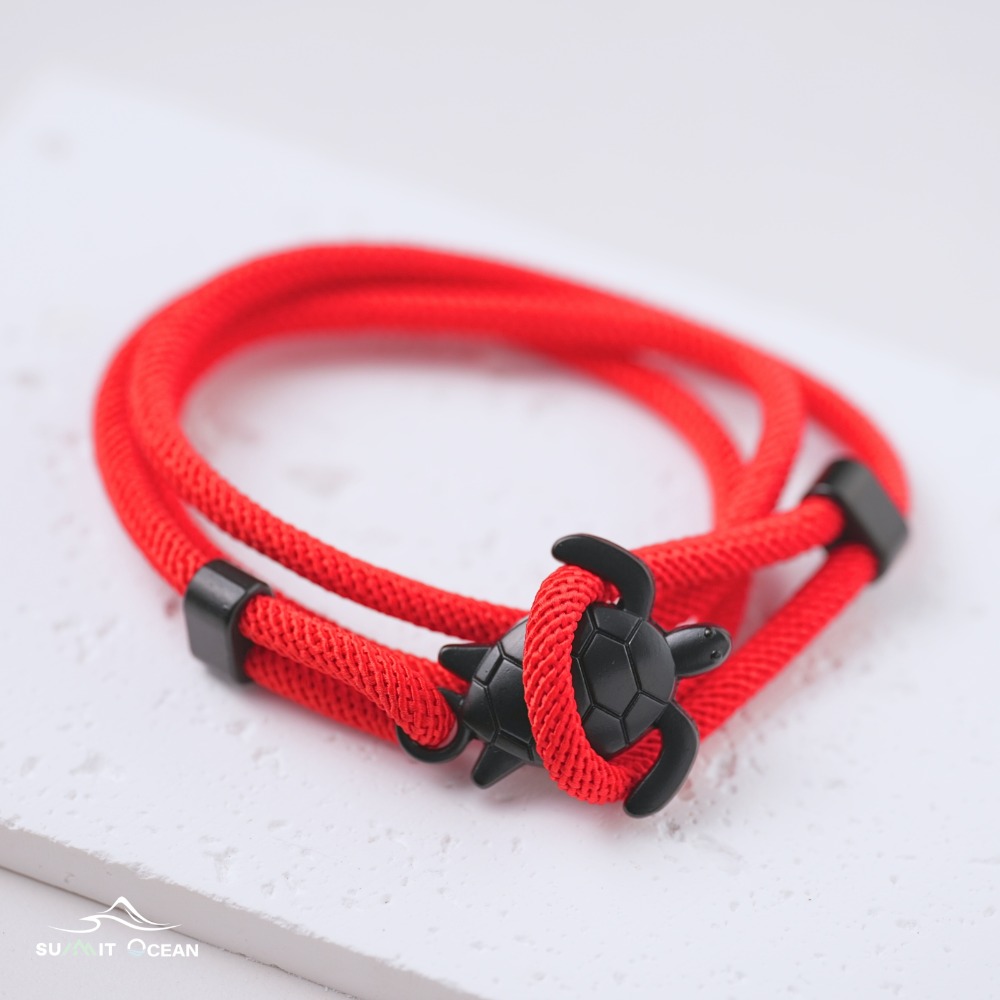 海龜手鍊｜鯊魚手鍊｜海洋風｜編織｜鯨魚尾｜手繩｜手環｜手飾｜手鍊｜編織｜精工｜質感｜調節｜情侶款｜鯨魚黑尾手繩-規格圖1