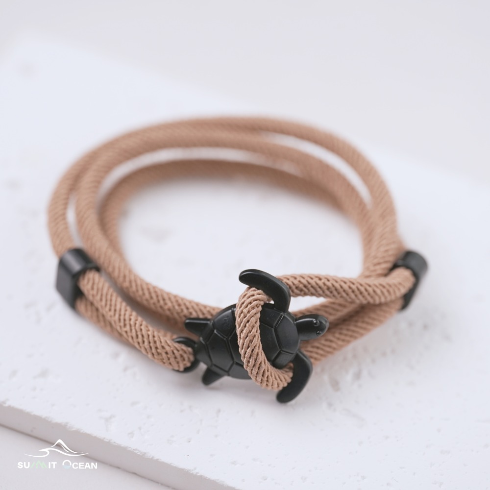 海龜手鍊｜鯊魚手鍊｜海洋風｜編織｜鯨魚尾｜手繩｜手環｜手飾｜手鍊｜編織｜精工｜質感｜調節｜情侶款｜鯨魚黑尾手繩-規格圖1