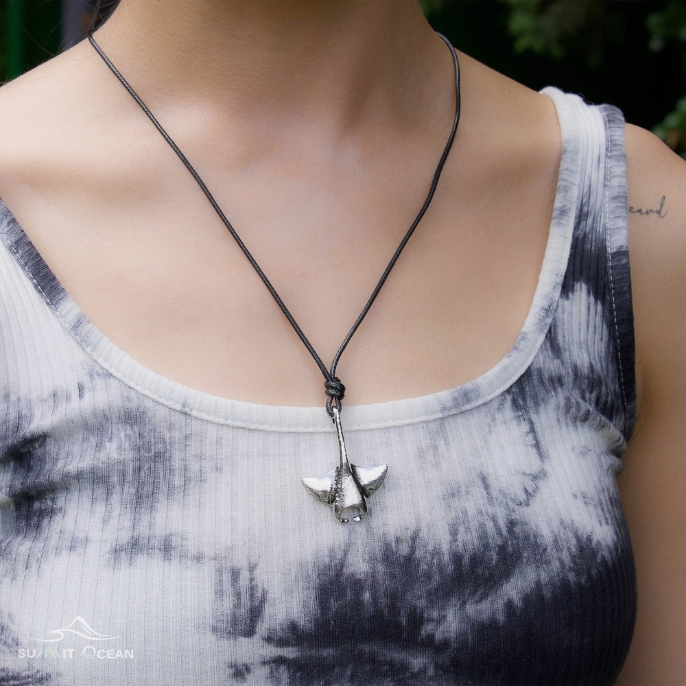 Manta 項鍊 魟魚項鍊 魔鬼魚項鍊 海洋風項鍊 鬼蝠魟項鍊 情侶項鍊 交換禮物 情人節禮物 閨蜜項鍊-細節圖3