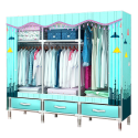 【VENCEDOR】衣櫃 衣櫥  DIY加粗耐重衣櫥 / 1.45米抽屜款衣櫥 寬120cm 2.5管加粗-規格圖9