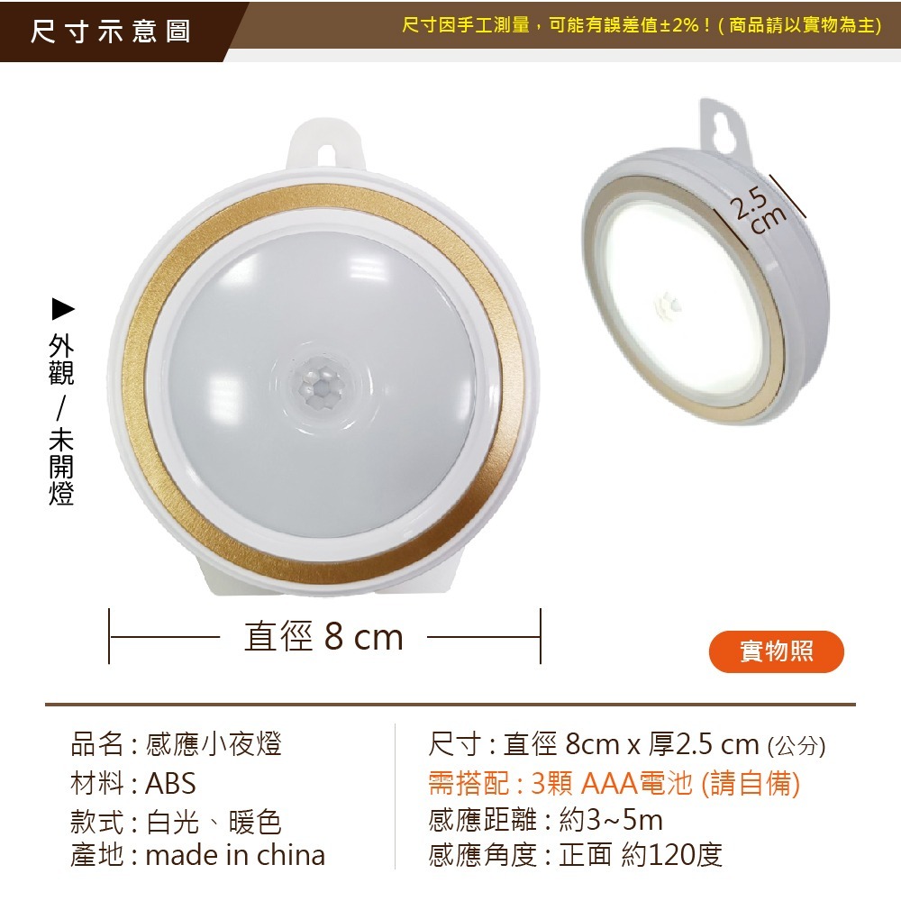 【VENCEDOR】 人體感應小夜燈 / 壁燈 感應燈 感應燈 走廊燈 人體感應燈 櫥櫃燈 暖光 白光-細節圖3